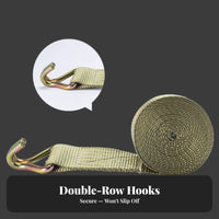 Ratchet Fastening Strap High Tensile Strength Ratchet Tie down Strap Fastening Belt for Haulers, Logistics Personnel, Transporting, Trucks, Trailers