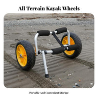 Foldable Boat Carrier Portable Kayak Cart Foldable Watercraft Carrier Sturdy Duty Paddle Board Transport Wheels Multi-Use