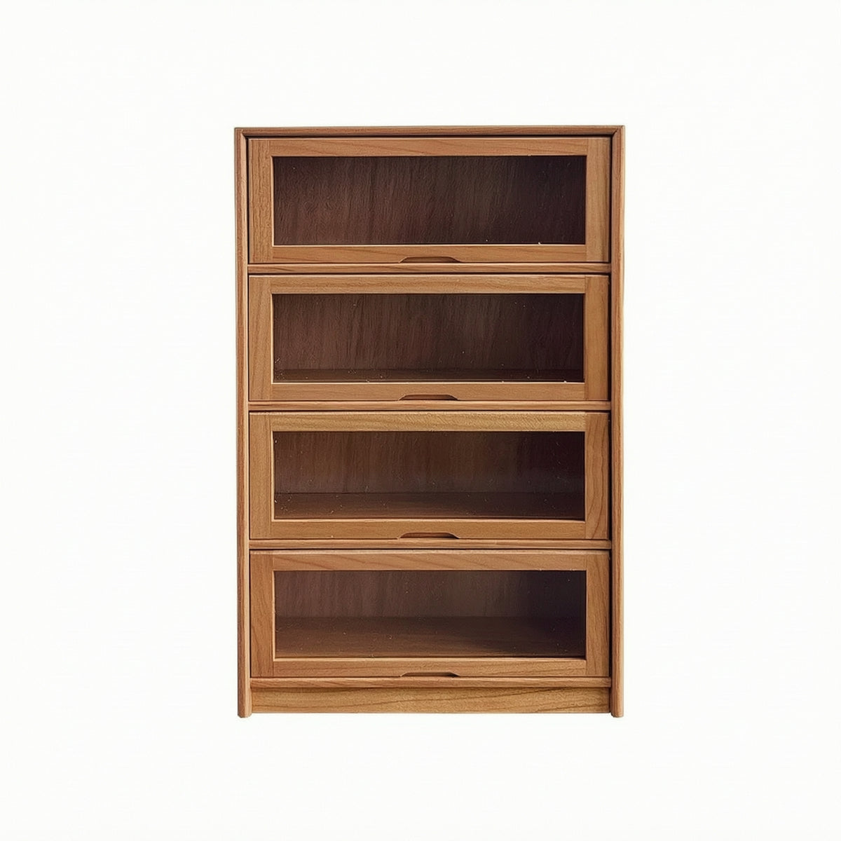 Dollhouse Storage Cabinet Wooden Miniature Display Cabinet Rectangular Cupboard for Miniaturists