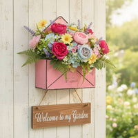 Rustic Envelope Wall Planter Decorative Metal Envelope Planter Distressed Compact for Home Decorators, Balcony