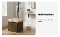 Multi-Functional Round textile Ottoman with Removable Lid Storage Stool Space-Saving Footrest Bohemian and aesthetic for Students, homeowners, Apartment Dwellers, Entryway, Living Room, Bedroom, spacious Closet
