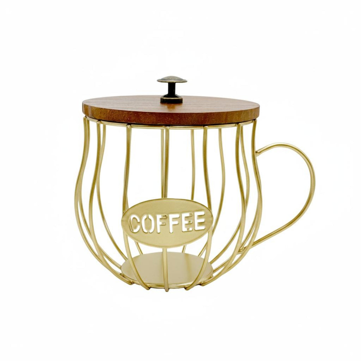 Stable Base Wire Coffee Capsule Organizer Decorative Metal Coffee Pod Basket Easy Reach Pod Storage Basket Countertop Friendly for Kitchen