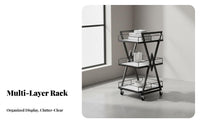 Mobile Beauty Cart Multifunctional Beauty Salon Storage Cart 360-Degree Rotating Casters Esthetician Trolley with Wheels for Barbershop