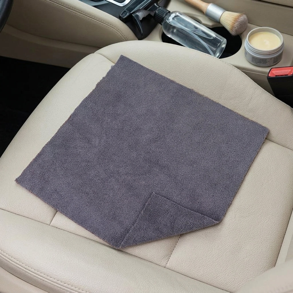 Super Absorbent Microfibre Cloth and 400gsm Car Drying Towel, 40x40cm Microfibre Cloth for Car Cleaning, Thick 21S AB Yarn High-Low Pile Design