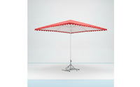 Straight-Pole Umbrella Height-Adjustable Umbrella with Sixframework Sun Protection for Vendors, Patio, Courtyard, Market Stalls