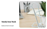 Mesh Construction Hanging Triangular Desk organizer Space-Saving snap-on Desk Organizer tooldamagecomplimentary Installation Corner Shelf Easy to Install for awayice Workers, Students, Home Users, Dorm Room, Study Area, Cubicle