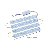 LED Light Strip Assembly Double-Row Light Bar Assembly LED Bar Module Round Lens Covers Driver Module White