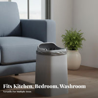 Lidless Garbage Can Large Capacity Minimalist Trash Can Double Tier Trash Bin Easy to Clean Minimalist Office Wastebasket