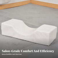 C-Shaped D Cosmetic Pillow Breathable Material Lash Grafting Pillow Skin-Friendly Lash Technician Headrest for Beauticians, Estheticians, Spa