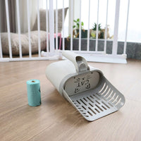 Cat Litter Scooper with Deep Bucket, PP Material Litter Sifter and Cat Scooper for Large Capacity Waste Management in the Litter Tray Holder
