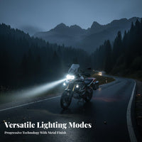 Motorcycle LED Lamp Flash Mode Multi-Level Beam Auxiliary Light Waterproof Bi-Color Color Driving Light for off-Highway, Foggy Weather