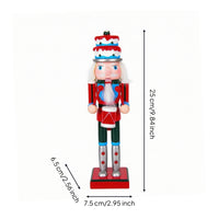 Wooden Nutcracker Figurine Holiday Nutcracker Guard Classic Tabletop Ornament for Mantel