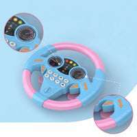 Pretend-Play Toy Steering Wheel with Suction Cup Educational Simulated Steering Wheel for Toddlers