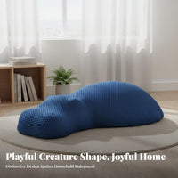 Creative Shape Hippopotamus Pouf Soft and Comfortable creature Ottoman Minimalist design children's Furniture Multi-Functional for Toddlers, Families, Parents, Living Room, Playroom, Entrymethod