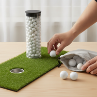 Mini Golf Practice Balls ABS Plastic Lightweight Desktop Entertainment