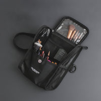 Makeup Organizer Bag Portable Cosmetic Organizer with Clear Panel Transparent Case for on-Set