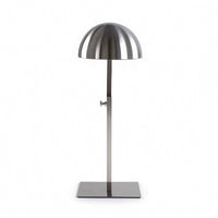 Stainless Steel Hat Display with Dome Top Freestanding Hat Display Stand Upright Counter Stand Adjustable for Collectors