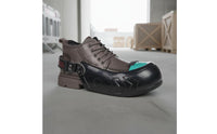 Raised Toe Cap Strap-Fastened Shoe Cover Enclosed Construction Exposed-heelHeel Shoe Cover Embossed Footwear Protection Textured