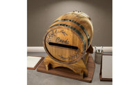 Rustic Cask Card Box Front Slot Wooden Envelope Box Large Capacity Decorative Object