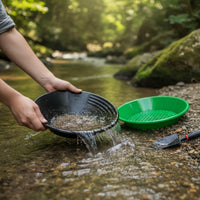 6 Pieces Panning Basin with Sieve Portable Gold Panning Set Compact Bouteille D'aspiration for Hobbyists