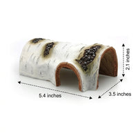 Reptile Hideout and Climbing Toys, 13*20cm Reptile Hideout, Resin Bark Reptile Hide and Snake Accessories for Vivarium, Realistic Log Decor
