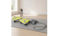 2 Pieces Wheeled Abdominal Slide Board with Resistance Band Textured Ab Roller Multifunctional Fitness Equipment Stable for Strength Training