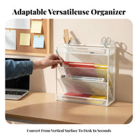 surface-mountedMountable Multitiered Document shelf systemSaving Multi-Tier document Sorter Easy Assembly Desktop Storage 5 Tiers for offsite Workers, Students, educators, Desk, Study Room, School, Classroom