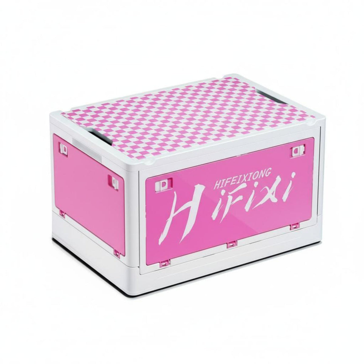 Foldable Wheeled Crate Large Capacity Rolling Storage Trunk Stackable