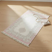 Foldable Prayer Mat Lightweight Portable Prayer Rug Tassels for Mosque