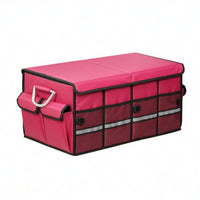 Car Trunk Storage Box with Lid Space-Saving for Travelers, Campers