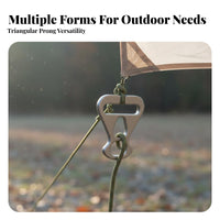 Self-Locking Canopy Pole Fixing Plate Triangular Design Tent Accessory Easy to Install Tarp Connector Long-Lasting for Campers, Backpackers, Anglers, Outdoors, Hiking, Picnics, Fishing Trips