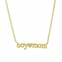Mama Necklace Family Day Gift Mom Heart Pendant Golden Finish Boy Mom Necklace for Moms, Infant Shower
