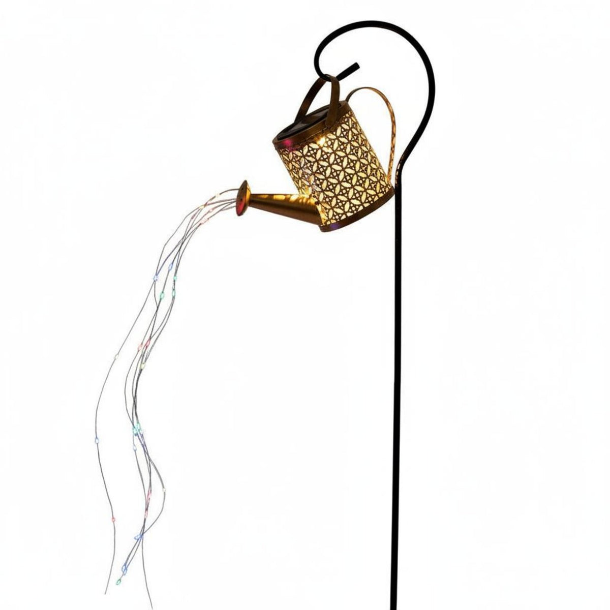 Flowing Water Effect Watering Can Solar Light Energy Saving Solar Watering Can Light Waterproof for Landscape, Patio, Pathway