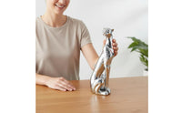 Electroplated Leopard Figurine Modern Minimalist Cheetah Statue Desktop Decoration Table Ornament Realistic Details for Living Room, Office
