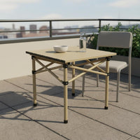 Easy to Carry Roll up Camp Table Lightweight Camping Fold-up Table Non-Slip Feet Scratch Resistant