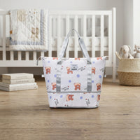 Large Capacity Tote Bag with Trolley Sleeve Printed Carry on Tote with Trolley Sleeve Oversized Long-Lasting for Weekend Trips, Gym