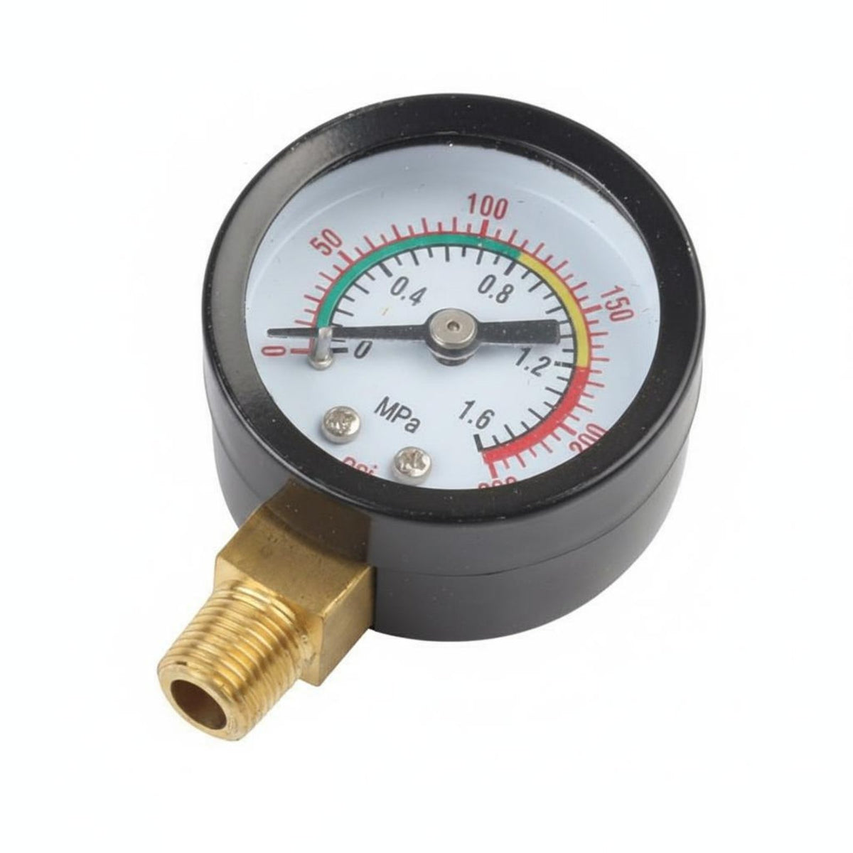 230 PSI Radial Pressure Gauge Compact Display Measurement Instrument High Accuracy Industrial Tool Part