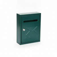 Compact Wall-Mounted Mailbox Rectangular Metal Mailbox Easy to Install Home Storage for Outdoor