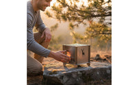 Mini Wood Combustion Burner Thickened Body Wood Combustion Heat Source-Resistant Campfire Grill for Campers, Tea