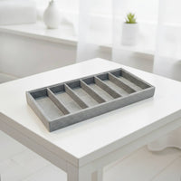 Glasses Display Tray 6-Slot Glasses Tray with Compartments Sunglass Organizer Rectangular Eyewear Organizer Slimline