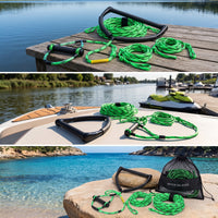 75 Ft Water Ski Rope with Handles Floating Wakeboard Rope with Two Handles Heavy-Duty Strong for Wakeboarders