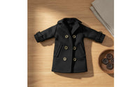 Detailed Craftsmanship OB11 Doll Overcoat Coat Double-Breasted Design BJD Doll Coat Handmade Toy Accessory Collectible for Hobbyists, Display