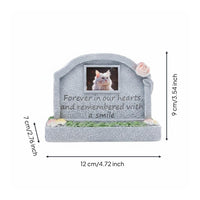 Resin Pet Tombstone Photo Frame Design Pet Remembrance Marker Outdoor Display Resin Headstone for Funeral