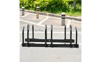 Steel Cycle Parking Rack Powder-Coated Bike Rack with Wheel Slots Heavy-Duty Cycle Stand Stable for Cyclists, Commuters, Outdoor