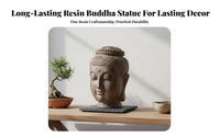 Serene Countenance Buddha Head Statue Masterful Craftsmanship Thai Buddha Head Vintage Finish Zen Design Sculpture Handmade for Buddhists, Home Decorators, Mindfulness Practiti Single Rs, Living Room, Entrance Hall, Restaurant, Office