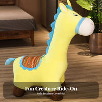 Rideable Donkey-Shaped Seat Creative Decoration Ride-on Toy Soft Exterior creature Stool for Toddlers, Parents, Playroom, Nursery, Kindergarten, Living Room