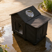 Outdoor Cat House Waterproof Weatherproof Cat House Elevated Design Pet Supply for Garden