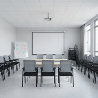 Office Chair with Mesh Back Space-Saving Stackable Chair Padded for Professionals, Students, Reception Area
