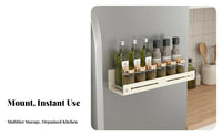 Drillno-Drill Installation Shelf Set No Drilling Required Refrigerator Organizer Multi-Purpose Kitchen Organizer Space-Saving Design for Home Cooks, Homeowners, Families, Small Areas, Laundry Room