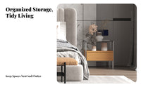 Nordic stylistic Single-Drawer Nightstand Minimalist Design Bedside Cabinet Modern aesthetic Accent Table adaptable Use for Apartment Dwellers, property owners, Students, Bedroom, Living Room, Small areas, Office